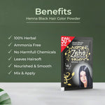 Load image into Gallery viewer, Zeba Zulf-e-Henna Hair Color Powder Black
