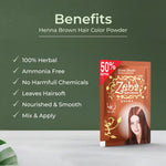 Load image into Gallery viewer, Zeba Zulf-e-Henna Hair Color Powder Brown
