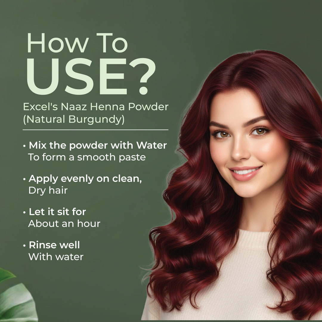 Excel's Naaz Henna Powder  burgundy