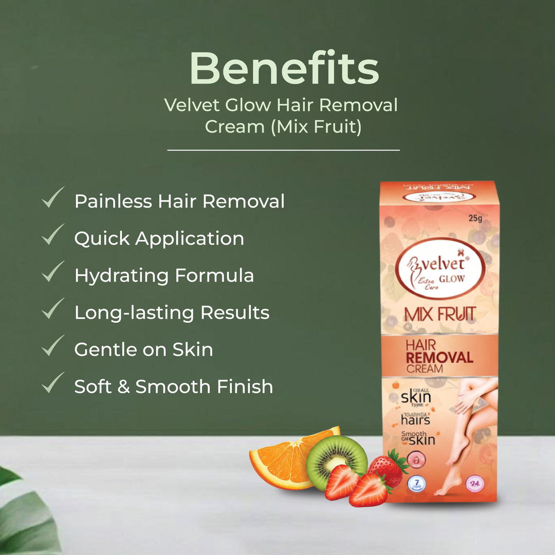 Velvet Glow Hair Removal Cream Mix Fruit