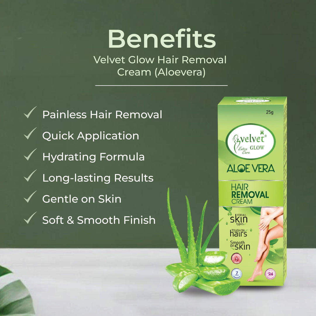 Velvet Glow Hair Removal Cream Aleovera
