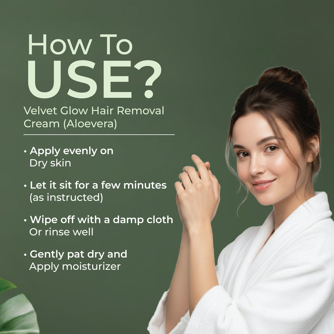 Velvet Glow Hair Removal Cream Aleovera